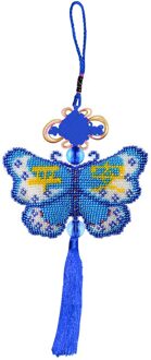 Volledige Kralen Kruissteek Blad Vlinder Chinese Knoop Borduurwerk Kit Handwerken Auto Hanger Handwerk Fotografie Props Zakken