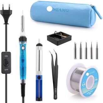 Volledige Set 60W 110V/220V Elektrische Soldeerbout Kit Met Instelbare Temperatuur Lassen Iron Elektronische Reparatie tool VS