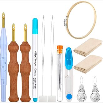 Volledige Set Magic Borduren Stiksels Punch Naald Tool Kit Stiksels Schaar Vingerhoed Diy Craft Naaien Handmad Accessoires Tool stijl 2
