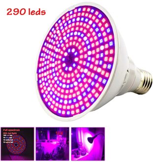 Volledige Spectrum 290 LED Grow Light E27 Lamp Plant Groeien Lamp Hydrocultuur Systeem voor Indoor Zaden Bloem Groente Planten Verlichting