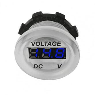 Voltmeter Transparante Digitale Display 12V Stabiele Panel Voltage Meter Voor Auto Auto Vervangende Onderdelen Meters Volt Meter Blauw