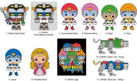 Voltron 3D PVC Bag Clips 40th Anniversary Display (24)
