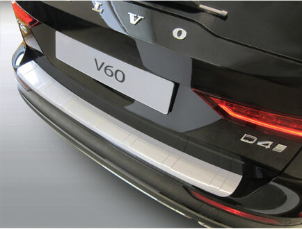 Volvo Bumper beschermer passend voor Volvo V60 II 2018- Zilver 'Ribbed' GRRBP639S