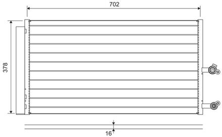 Volvo Condensor, airconditioning 822645