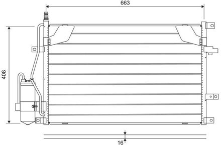 Volvo Condensor, airconditioning 822746