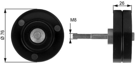 Volvo Geleide rol/omdraairol v-snaren DriveAlign® T36184