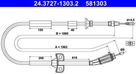 Volvo Handremkabel 24372713032