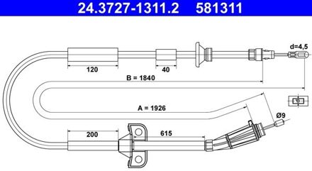 Volvo Handremkabel 24372713112