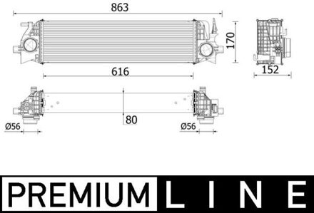 Volvo Intercooler, inlaatluchtkoeler CI554000P