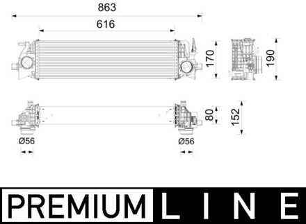 Volvo Intercooler, inlaatluchtkoeler CI736000P