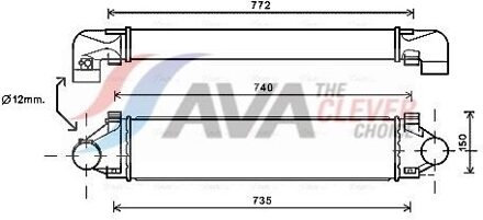 Volvo Intercooler, inlaatluchtkoeler VOA4173
