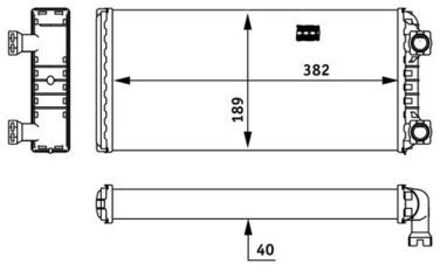 Volvo Kachelradiateur, interieurverwarming AH133000P