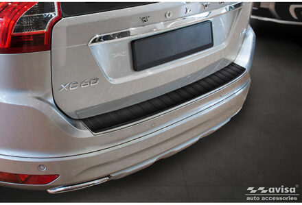 Volvo Matzwart RVS Achterbumperprotector passend voor Volvo XC60 Facelift 2013-2017 'Ribs' AV240340