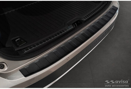 Volvo Matzwart RVS Bumper beschermer passend voor Volvo V90 9/2016- 'Ribs' AV240317