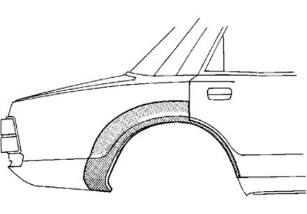Volvo PLAATWERKDEEL WIELRAND 4-deurs R