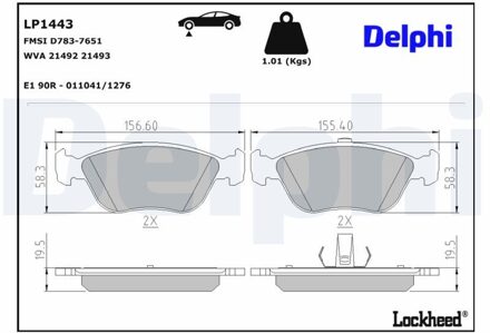 Volvo Remblokkenset, schijfrem LP1443