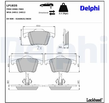 Volvo Remblokkenset, schijfrem LP1835