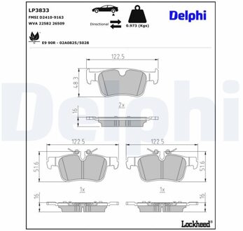 Volvo Remblokkenset, schijfrem LP3833