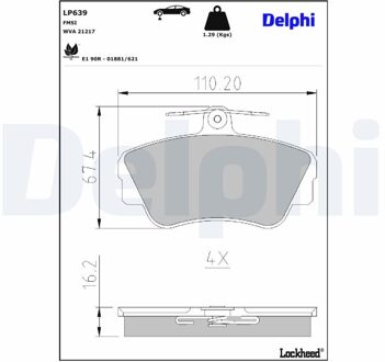 Volvo Remblokkenset, schijfrem LP639