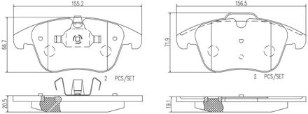 Volvo Remblokkenset, schijfrem P24076E
