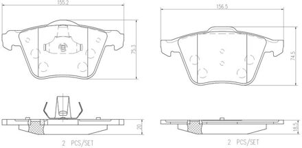 Volvo Remblokkenset, schijfrem P24077E