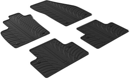 Volvo Rubbermatten passend voor Volvo S40/V50 2004-2011 (handgeschakeld) T profiel 4-delig + montageclips)