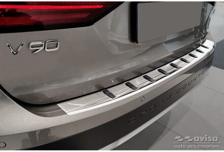 Volvo RVS Bumper beschermer passend voor Volvo V90 II 2016- (incl. Cross Country) 'STRONG EDITION' AV252035