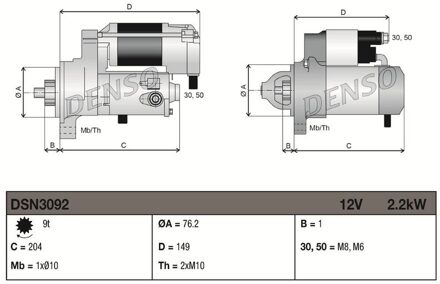 Volvo Startmotor / Starter DSN3092