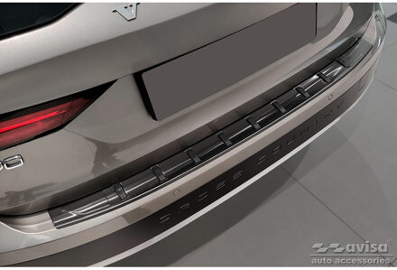 Volvo Zwart RVS Bumper beschermer passend voor Volvo V90 II 2016- (incl. Cross Country) 'STRONG EDITIO AV254035