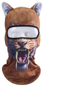 Volwassen Buitensporten Zonnebrandcrème Animal Tiger Print Bib Hoofddeksels Comfortabele Hoge Rijden Hoofddoek