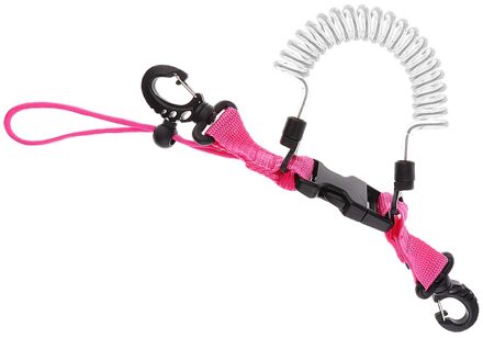 Volwassen Coiled Lanyard Lente Spoel Met Karabijnhaak Karabijnhaak, Duiken roze B