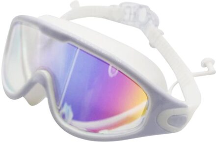 Volwassen Grote Frame Duiken Zwembril Met Oordopjes Hd Anti-Fog En Waterdicht Transparant Professionele Zwembril C50