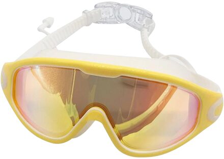 Volwassen Grote Frame Duiken Zwembril Met Oordopjes Hd Anti-Fog En Waterdicht Transparant Professionele Zwembril C50