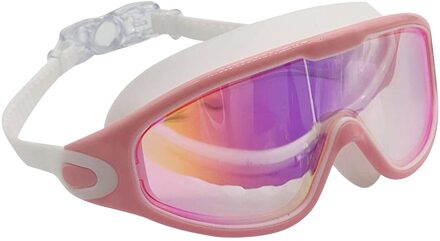 Volwassen Grote Frame Duiken Zwembril Met Oordopjes Hd Anti-Fog En Waterdicht Transparant Professionele Zwembril C50