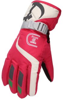 Volwassen Handschoenen Warme Ski Handschoenen Winter Winddicht En Waterdicht Handschoenen Pluche Verdikte Super Warm Outdoor Handschoenen Wanten R5 heet roze