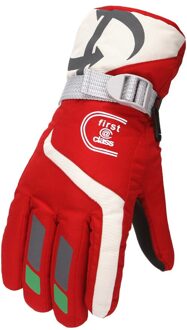 Volwassen Handschoenen Warme Ski Handschoenen Winter Winddicht En Waterdicht Handschoenen Pluche Verdikte Super Warm Outdoor Handschoenen Wanten R5 rood
