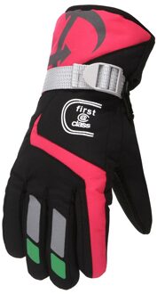 Volwassen Handschoenen Warme Ski Handschoenen Winter Winddicht En Waterdicht Handschoenen Pluche Verdikte Super Warm Outdoor Handschoenen Wanten R5 roze