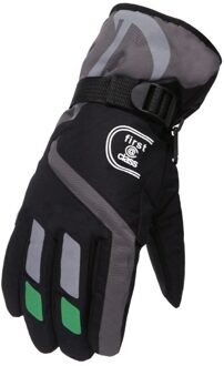 Volwassen Handschoenen Warme Ski Handschoenen Winter Winddicht En Waterdicht Handschoenen Pluche Verdikte Super Warm Outdoor Handschoenen Wanten R5 zwart