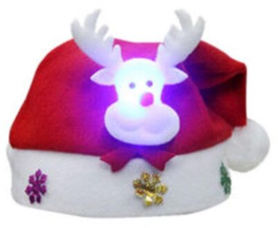 Volwassen Kerstmuts Elanden Sneeuwpop Kerstman Mode Rode Accessoire Xmas Klatergoud reindeer