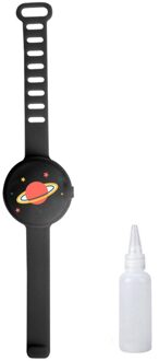 Volwassen Kid Vloeibare Polsband Hand Dispenser Handwas Gel Met Hele Sanering Armband Disinfecta Polsbandjes Band Pols Polsband zwart