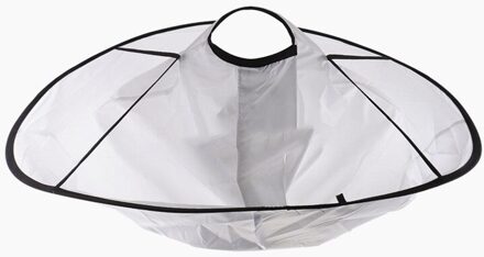 Volwassen Kind Haar Snijden Mantel Haar Scheren Waterdichte Schort Diy Haar Knippen Barber Gown Cover Salon Stijl Schoonmaken Paraplu Cape Cloak wit