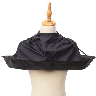 Volwassen Kind Haar Snijden Mantel Haar Scheren Waterdichte Schort Diy Haar Knippen Barber Gown Cover Salon Stijl Schoonmaken Paraplu Cape Cloak zwart