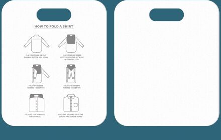 Volwassen Kinderen Kleding Map T-shirts Jumpers Tijd Organizer Board Kleding Vouwen Vouw Kleren Houder wit