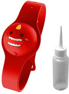Volwassen Kinderen Vloeibare Polsband Hand Dispenser Handwas Gel Met Hele Sanering Outdoor Ontsmettingsmiddel Cleaner Siliconen Polsband rood