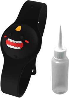 Volwassen Kinderen Vloeibare Polsband Hand Dispenser Handwas Gel Met Hele Sanering Outdoor Ontsmettingsmiddel Cleaner Siliconen Polsband zwart
