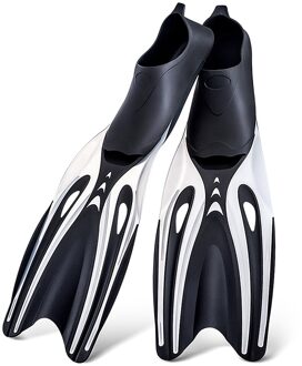 Volwassen Lange Snorkelen Vinnen Volledige Voet Pocket Flippers Licht Zwemmen Vinnen Duiken Flippers Snorkeluitrusting Snorkelen Apparatuur zwart / S