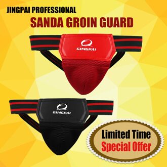 Volwassen Mannelijke Sanda Kruis Guard Protector Taekwondo MMA Lies Protector Kick Boksen Bescherming Guard Mannen Jockstrap zwart / S 120 to 150 cm