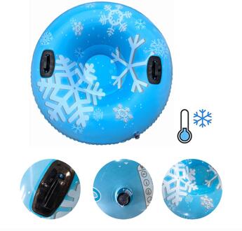 Volwassen Milieuvriendelijke Pvc Opblaasbare Ski Ring Sneeuwvlok Print Sneeuw Buis Cirkel Slee Dreef Slee Board Winter Skiën Kerst Speelgoed