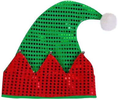 Volwassen Mode Groen Rood Kerst Hoed Santa Hoed