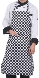 Volwassen Schort Gestreepte Hotel Restaurant Chef Ober Halve Lengte Verstelbare Schort Thuis Keuken Koken Schort Met 2 Zakken D